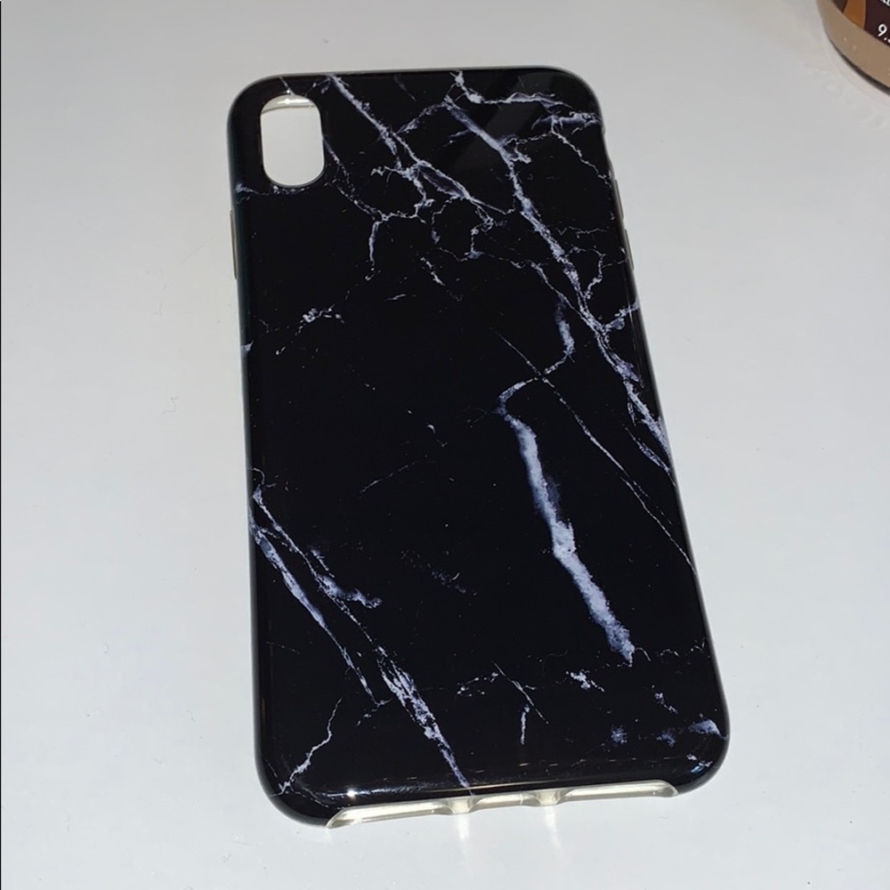 black marble iphone xs max case